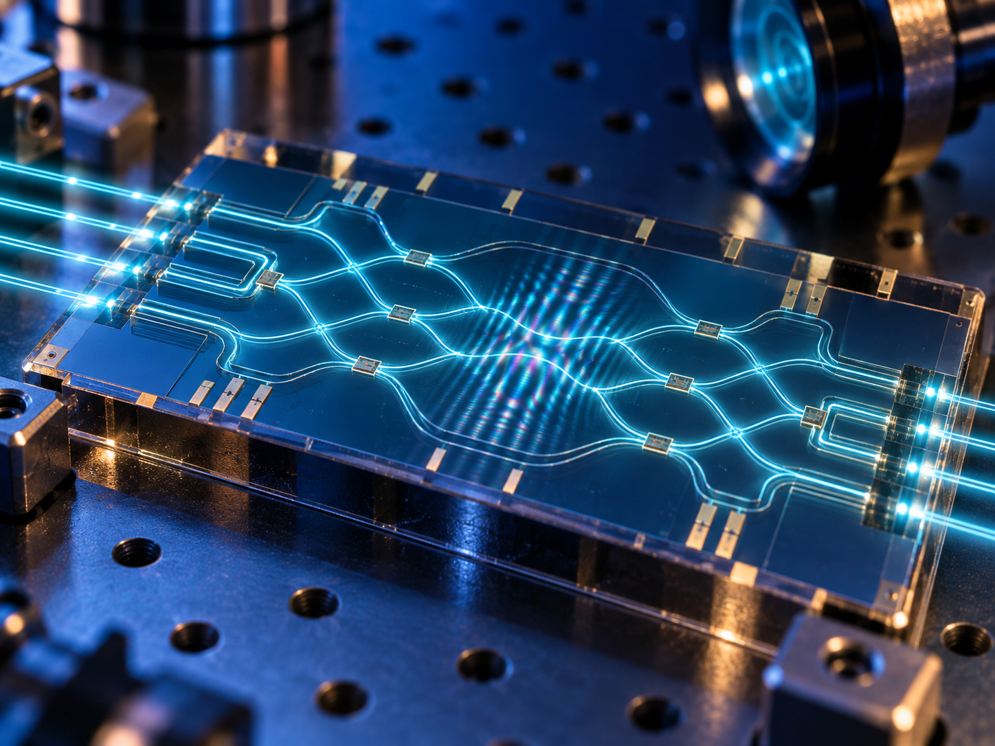 Photonic chip with quantum optical connections